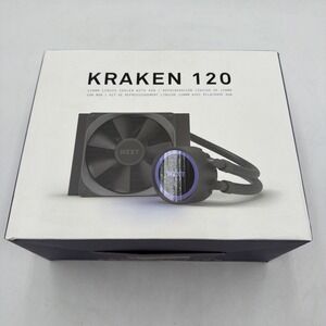 NZXT Kraken 120 - RL-KR120-B1 - AIO RGB CPU Liquid Cooler - Quiet and Effective